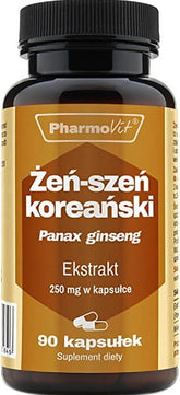 Ginseng - Ginseng Coreano Panax Ginseng Extrato 4:1 250mg 90 Cápsulas PHARMOVIT